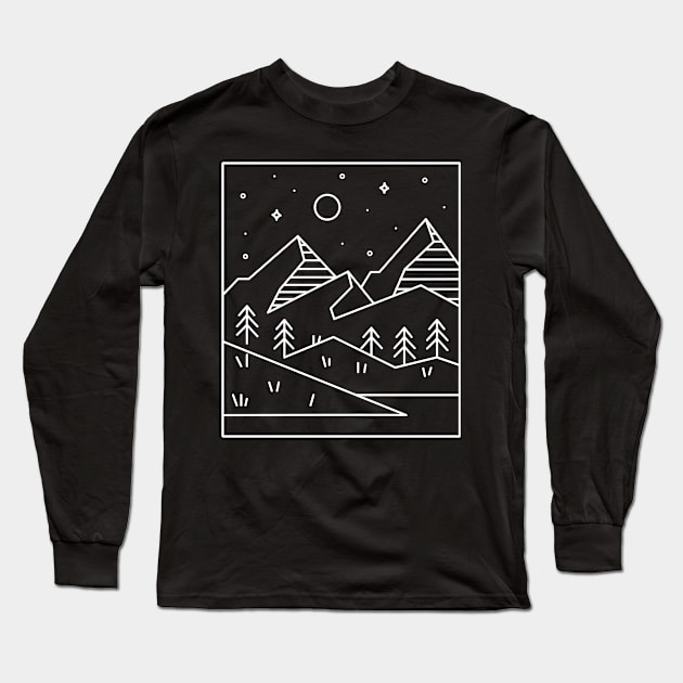 geometric landscape Long Sleeve T-Shirt by Noveldesigns